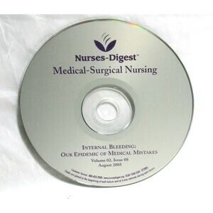Nurses Digest CD Internal Bleeding Continuing Education 2005 Medical Ephemera